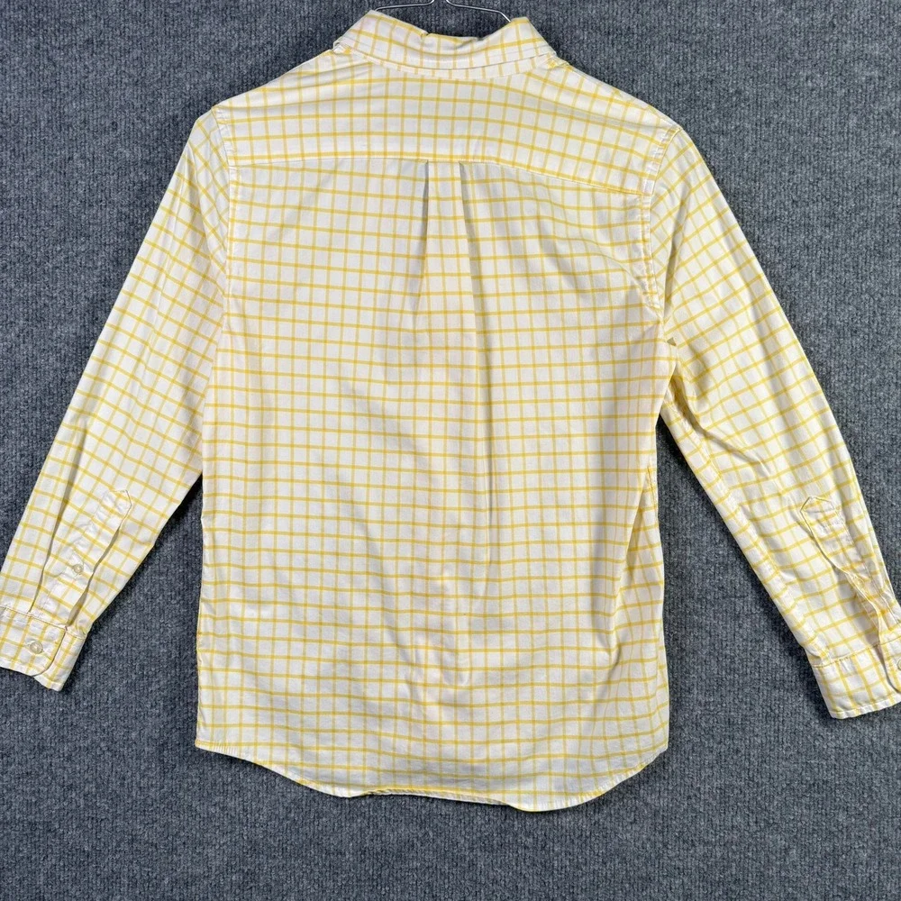 Vineyard Vines Button Down Boys S 8-10 Yellow White OTG Performance Shirt